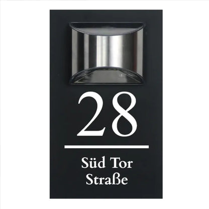 Custom Solar 3D Modern Premium Door Plaque