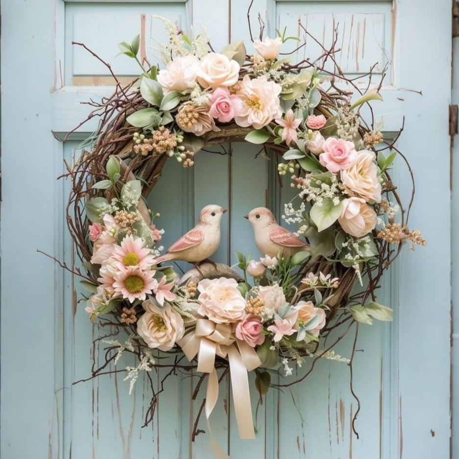 High-end Birdsong and Flowers Wreath